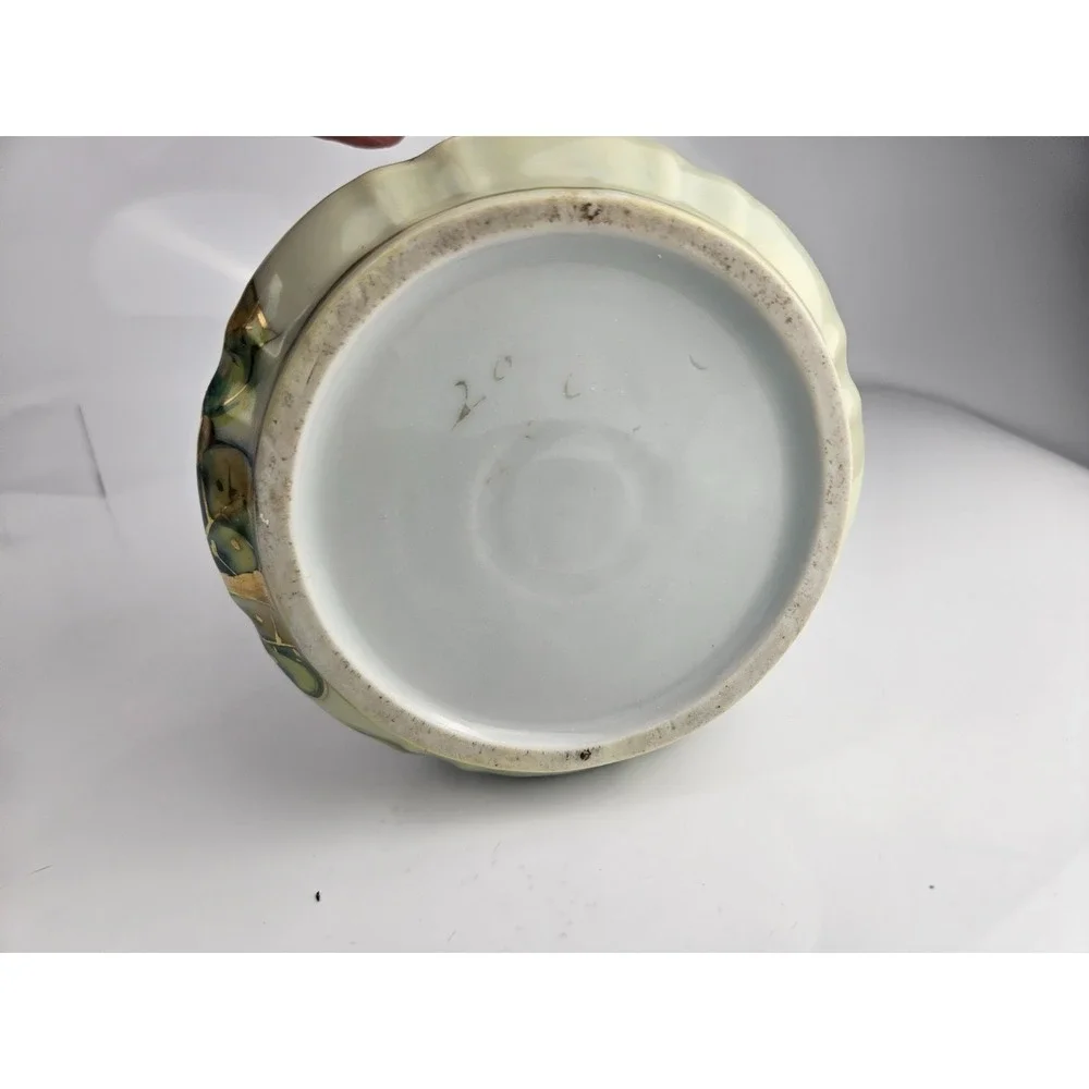 Vintage Hand Painted Rose‎ Porcelain Pitcher Gold Gilt Trim Wow!